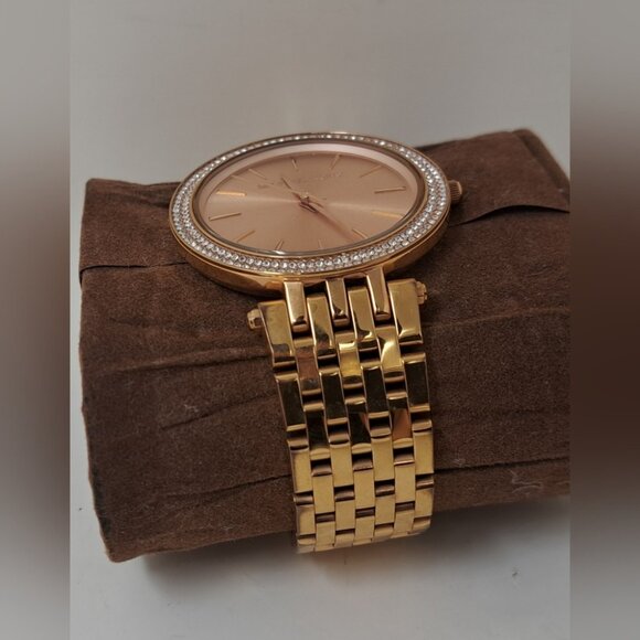 Michael Kors Darci Three-Hand Rose Gold-Tone Women's Watch MK3192 Quartz 7 Inch - Picture 5 of 16